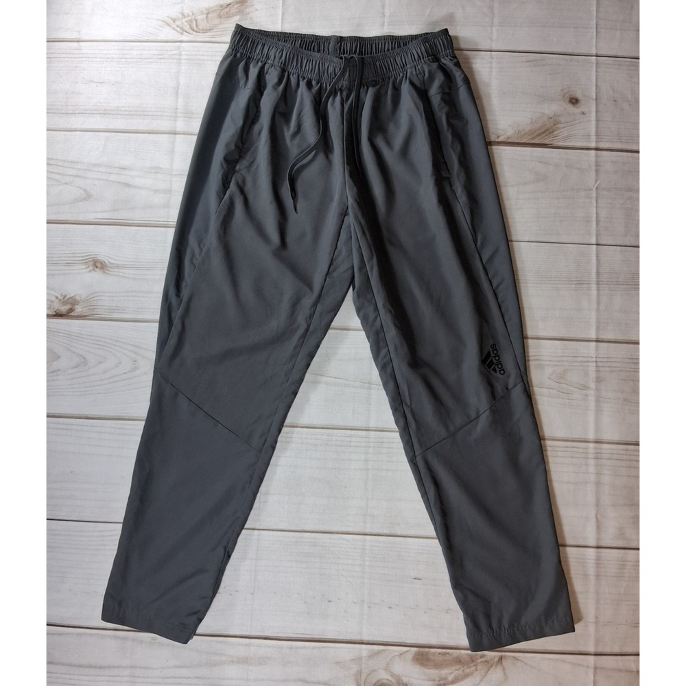 Adidas AEROREADY Mens Track Pants Size Medium Dark Gray Lightweight Athletic Run